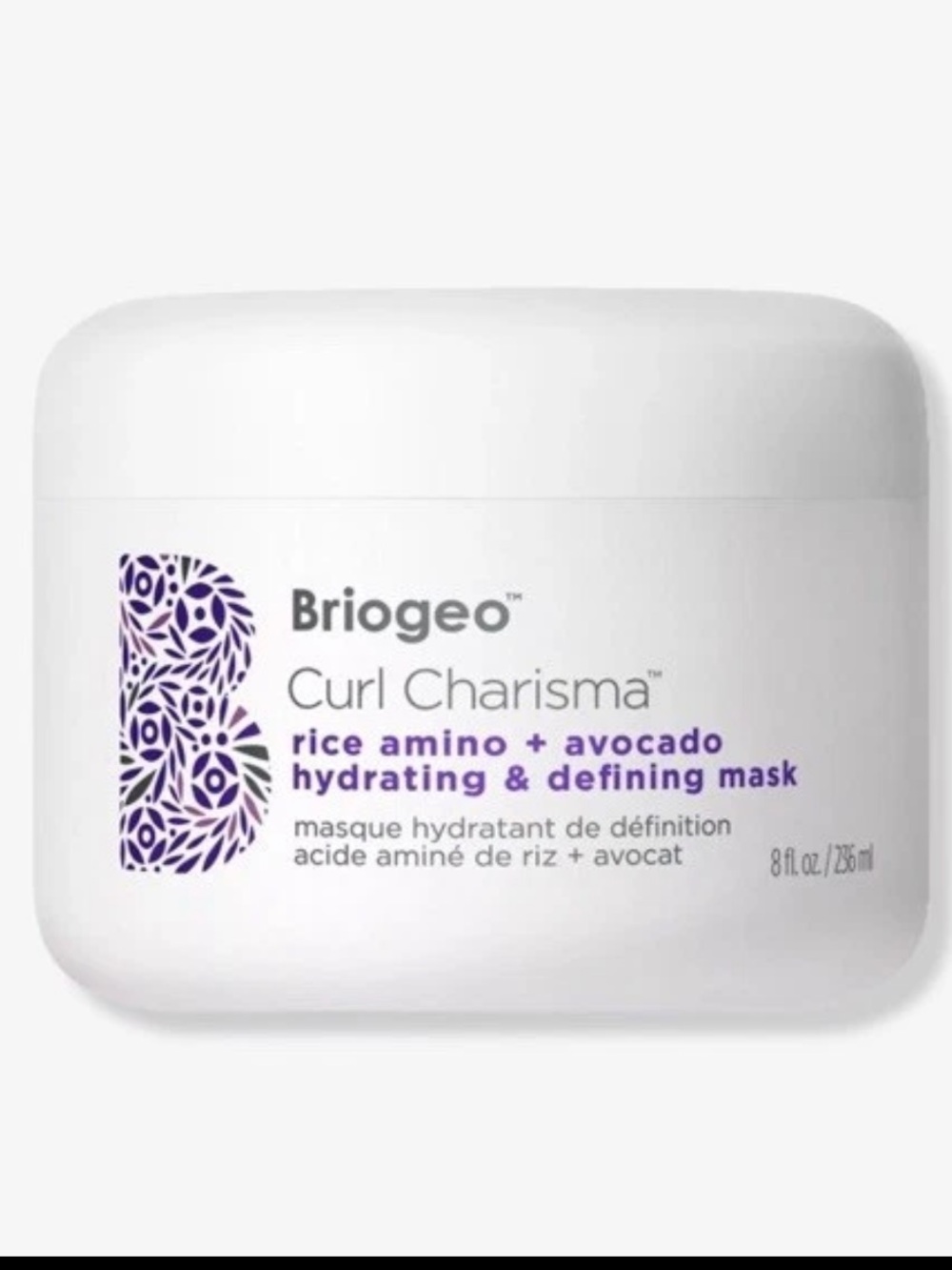 Briogeo Curl Charisma Rice Amino + Avocado Hydrating & Defining Mask 8 fl oz.